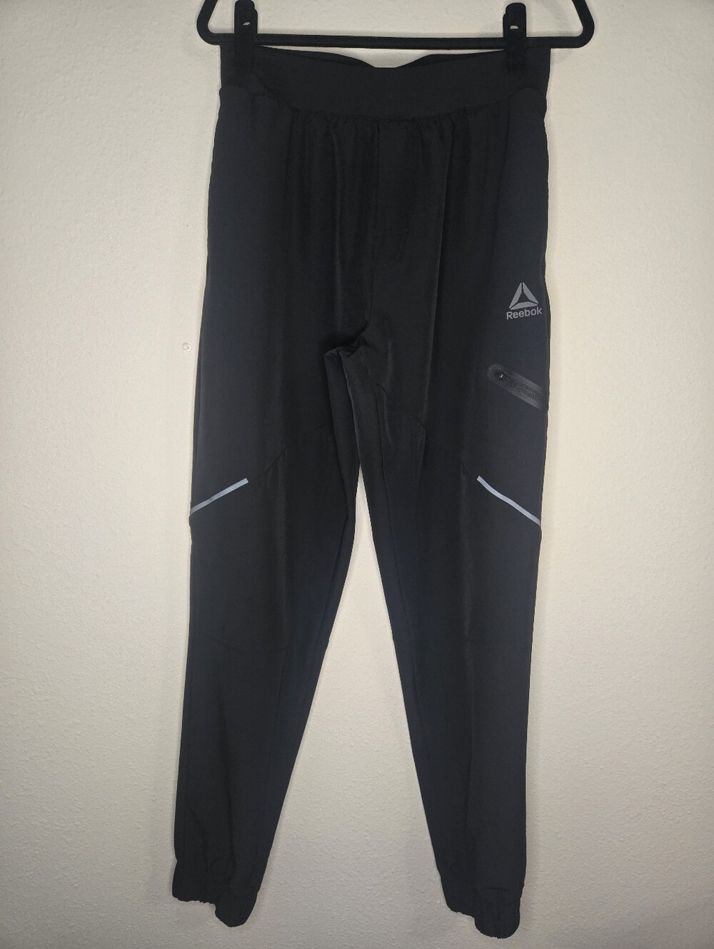 Reebok Black Men's Reflective Jogger Pants